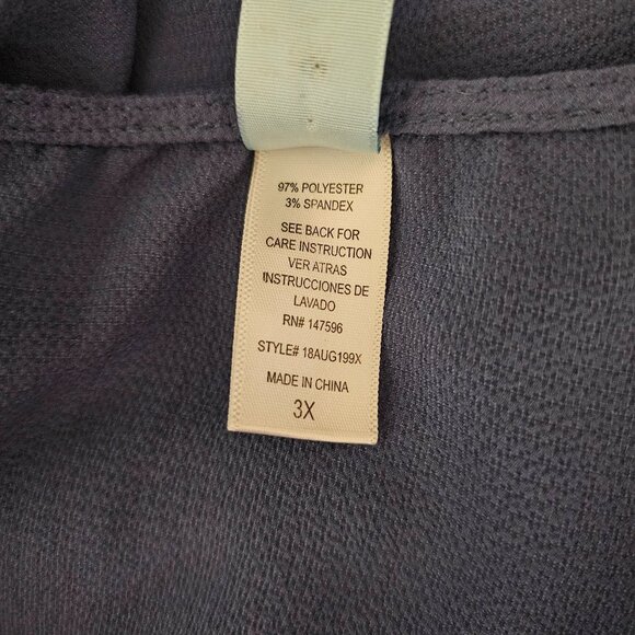 M.Fasis Women's Blue Blouse Size 3X - Picture 4 of 4